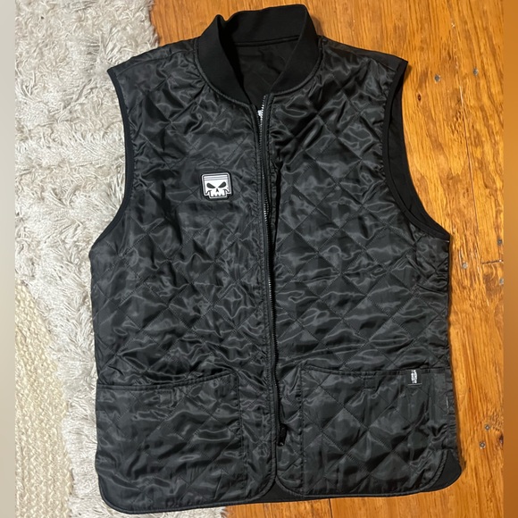 NEW American Biker Reversible Black Quilted Vest - Picture 5 of 6